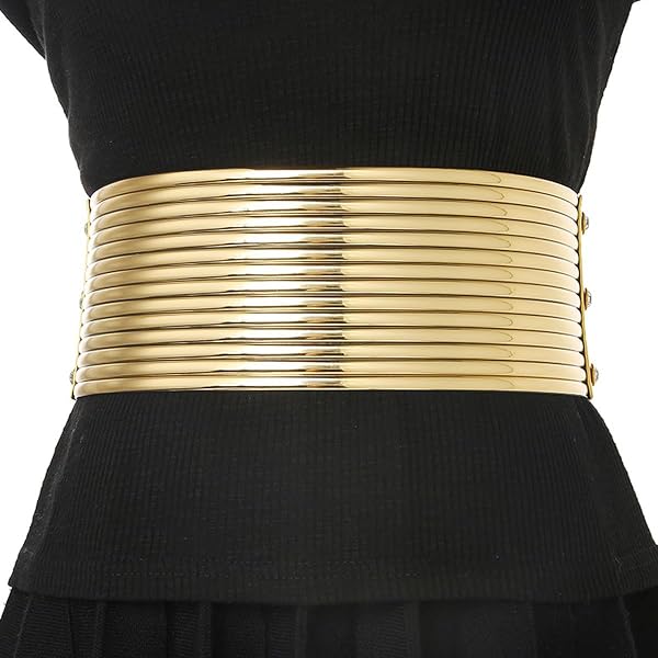 TrendyFashionJewelry Women Black Elastic Waist Corset Wide  display picture 3