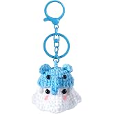 BELMARTI Creative Crochet Ghost Keychain Bag Charm Cute Gifts Handbag Backpack Purse Accessories