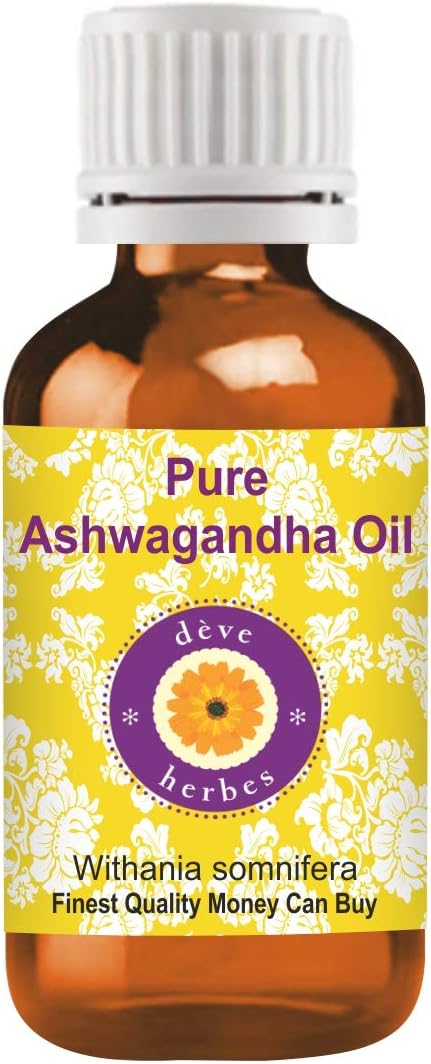 Deve Herbes Pure Ashwagandha Oil (Withania somnifera) Non-Sticky, 50 ml (Pack of 1)