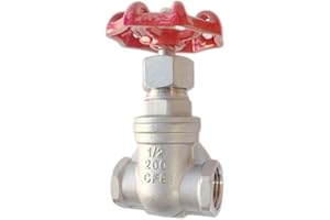MYWERO 304 Stainless Steel Gate Valve, 1/2" NPT Stainless Steel Female Threaded Rotary globe valve for water flow switches, fuel water vapor, air switches, for sump pumps and air compressors DN15