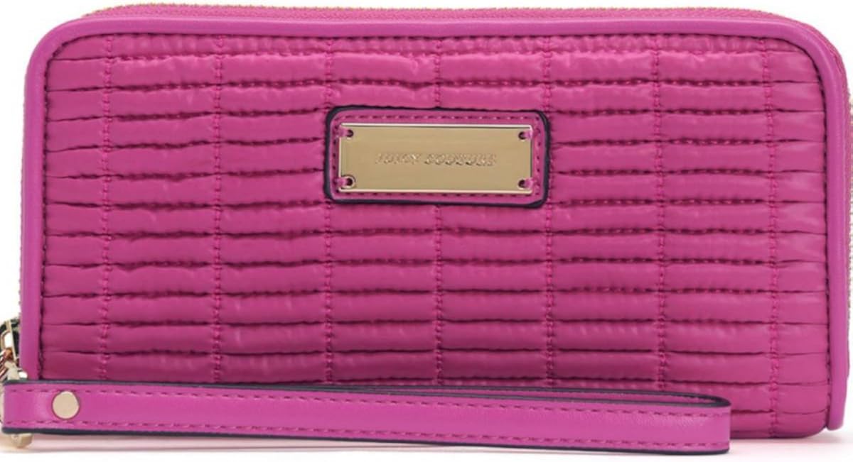 Juicy Couture Nouvelle Pop Nylon Clutch Purse Wristlet In Pink Handbags Amazon Com