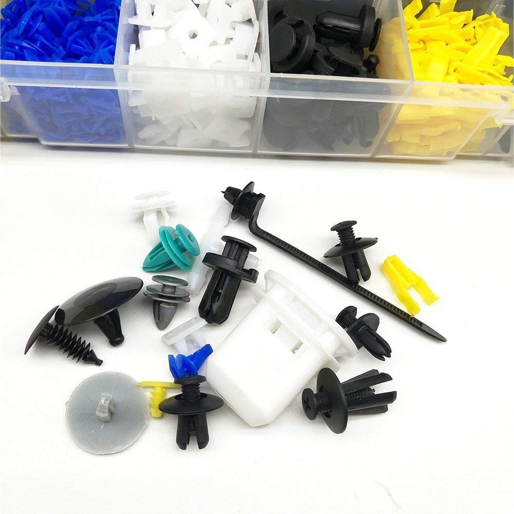 CNIKESIN Universal 730Pcs Auto Fastener Clips Door Trim Panel Clip 17 Kinds Mixed Bumper Clips Rivet Retainer Fender Fasteners for BMW TOYATA Volkswagen ECT