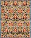 Pure Country Weavers | Acanthus Spectrum Woven Tapestry Throw Blanket with Fringe Cotton USA 72x54