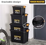 TOUGH MASTER 30L Storage Box Medium Durable Plastic Reinforced Lid Secure view 7