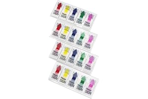 ANDOCA Please Sign Message Flags Assorted Color, 400 Pages Total, 0.79x1.77 Inch Wide Flags, Easy to Post, 4 On-The-Go Dispensers/Pack