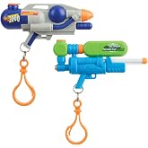 NERF Super Soaker Nano Soakers with Keychain &ndash; 2 Pack Mini Water Blasters with 18 Ft Range for Big Battles