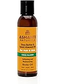Ashanti Naturals Shea and Sweet Almond Oil for Hair and Body| Moisturizing Pure Body Oil for Dry Skin, Scalp and Hair [Fragrance: Coco Mango, 4 oz]