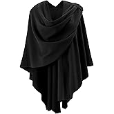 Womens Open Front Poncho Sweater Wrap Topper Knitted Elegant Shawls Cape for Spring Fall Winter