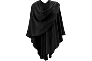 Womens Open Front Poncho Sweater Wrap Topper Knitted Elegant Shawls Cape for Spring Fall Winter