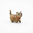 REEZHEE Green Sandalwood Hand Carved Wood Cat, Kitten & Treasure Cat Sandalwood Sculpture Gift & Home Decor Figurine