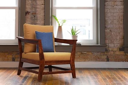 Tg Furniture Solid Wood 1 Seater Sofa For Home Sheesham Wood