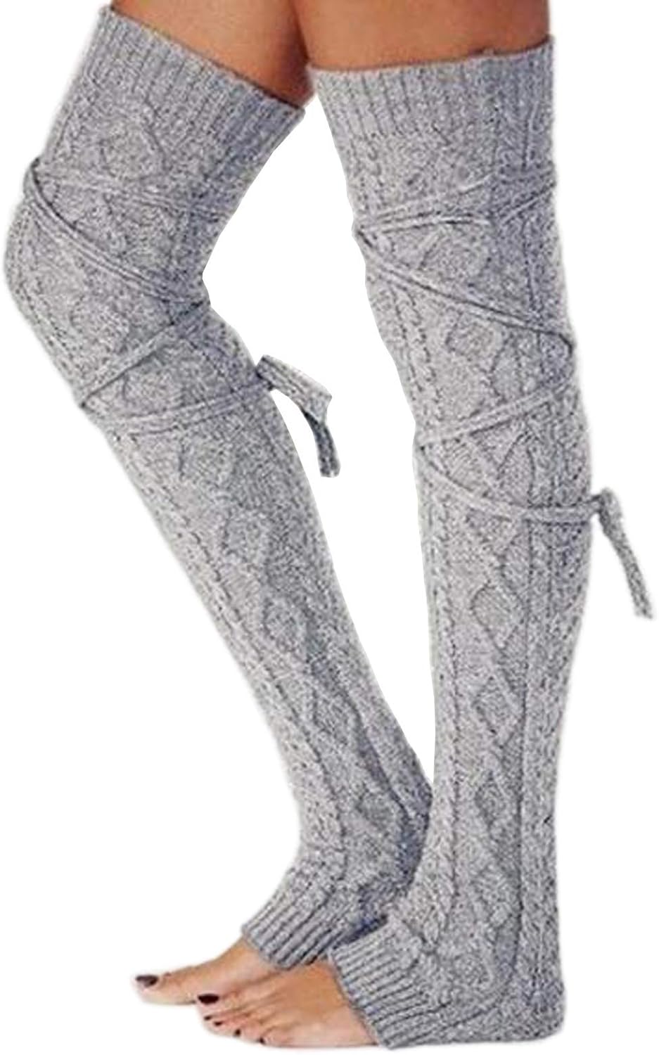 Womens Boot Socks Winter Warm Crochet Knitted Boot Socks Extra Long Winter Over Knee Stockings