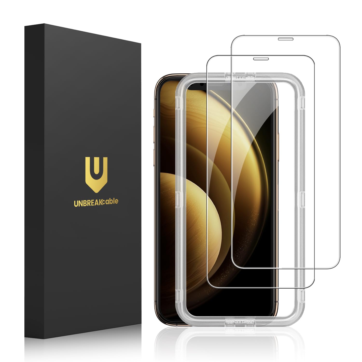 UNBREAKcable Screen Protector for iPhone X/11 Pro/XS (5.8 Inches) Tempered Glass Film, [Pack of 2] HD 9H Hardness [Anti-Scratch, Anti-Fingermarks, Bubble Free, Ultra Clear]