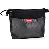 pack all Water-Resistant Material Zipper Pouch, Mesh Zipper Bags for Storage, Travel, Office (Black, Small)