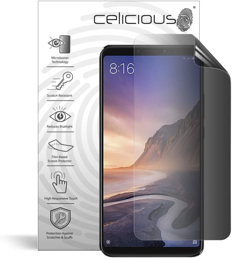 celicious Privacy 2-Way Anti-Spy Filter Screen Protector Film Compatible with Xiaomi Mi Max 3