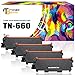 Toner Bank 4Packs Toner Cartridge TN660 TN-660 Compatible with Brother TN660 Toner TN 660 Brother TN630 for Brother MFC-L2700DW MFC-L2740DW HL-L2340DW DCP-L2540DW HL-L2380DW HL-L2360DW HL-L2300D Toner