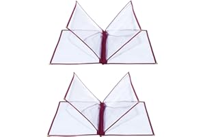 ZHENYI 2PCS 8.5 x 11 Inch Menu Covers,4 Page 8 View Transparent Restaurant Menu Covers, Fits A4 Size Paper，Bar Cafe Restaurant Book Red Folder