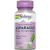 SOLARAY Asparagus 175 mg Supplement with Whole Root - Asparagus Extract Capsules for Men & Women, Urinary Tract & Digestive Health Support, Vegan Formula - 60 Veg Caps