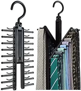 Soporte para colgar y organizar corbatas de Amknn, 360 grados, perchas