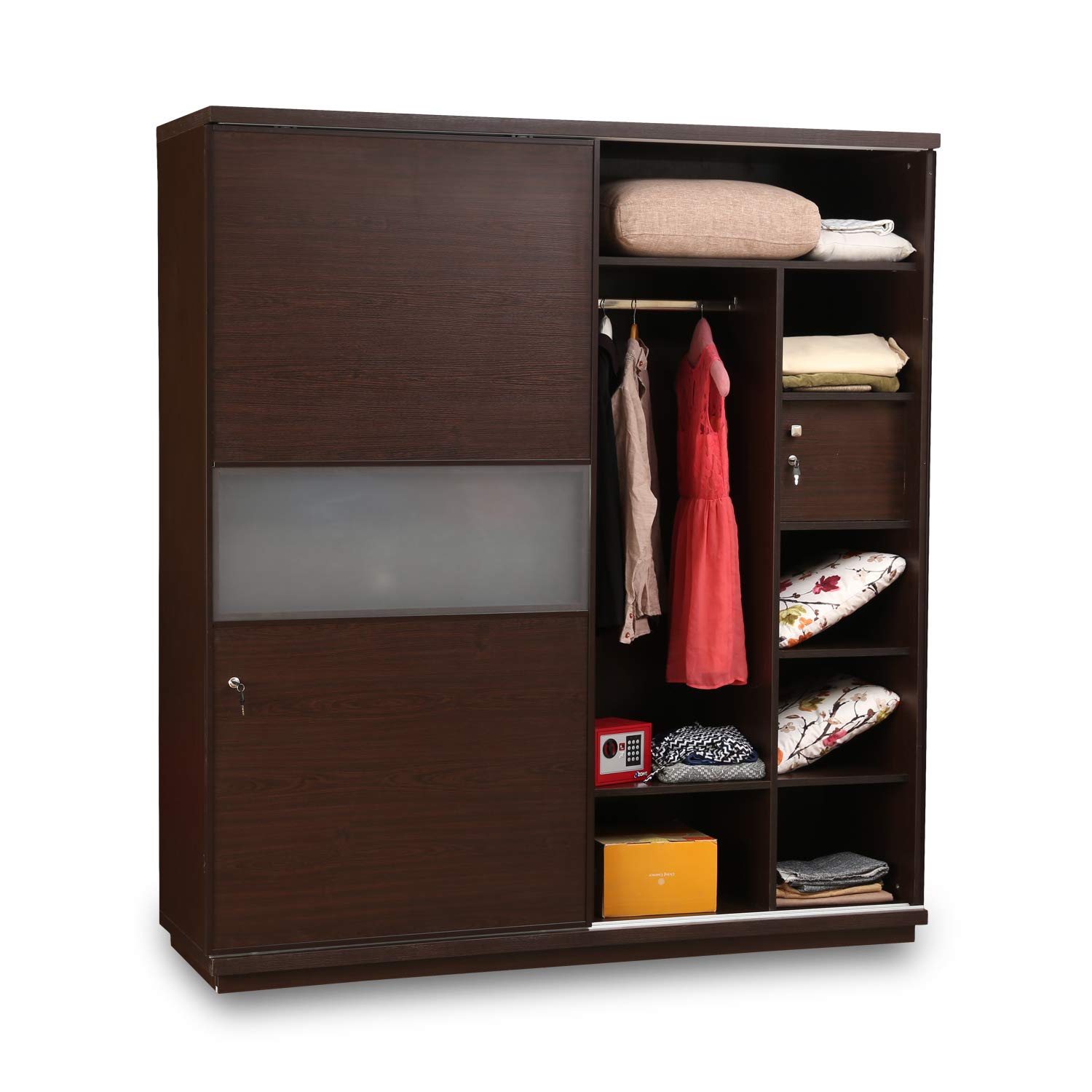 Hometown Magnum Sliding Door Wardrobe Amazon In Home Kitchen
