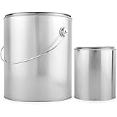 Cornucopia Brands 1 Gallon Empty Paint Can + 1 Quart Empty Paint Can (Combo - Pack of 2) Unlined Metal Cans w/Lids