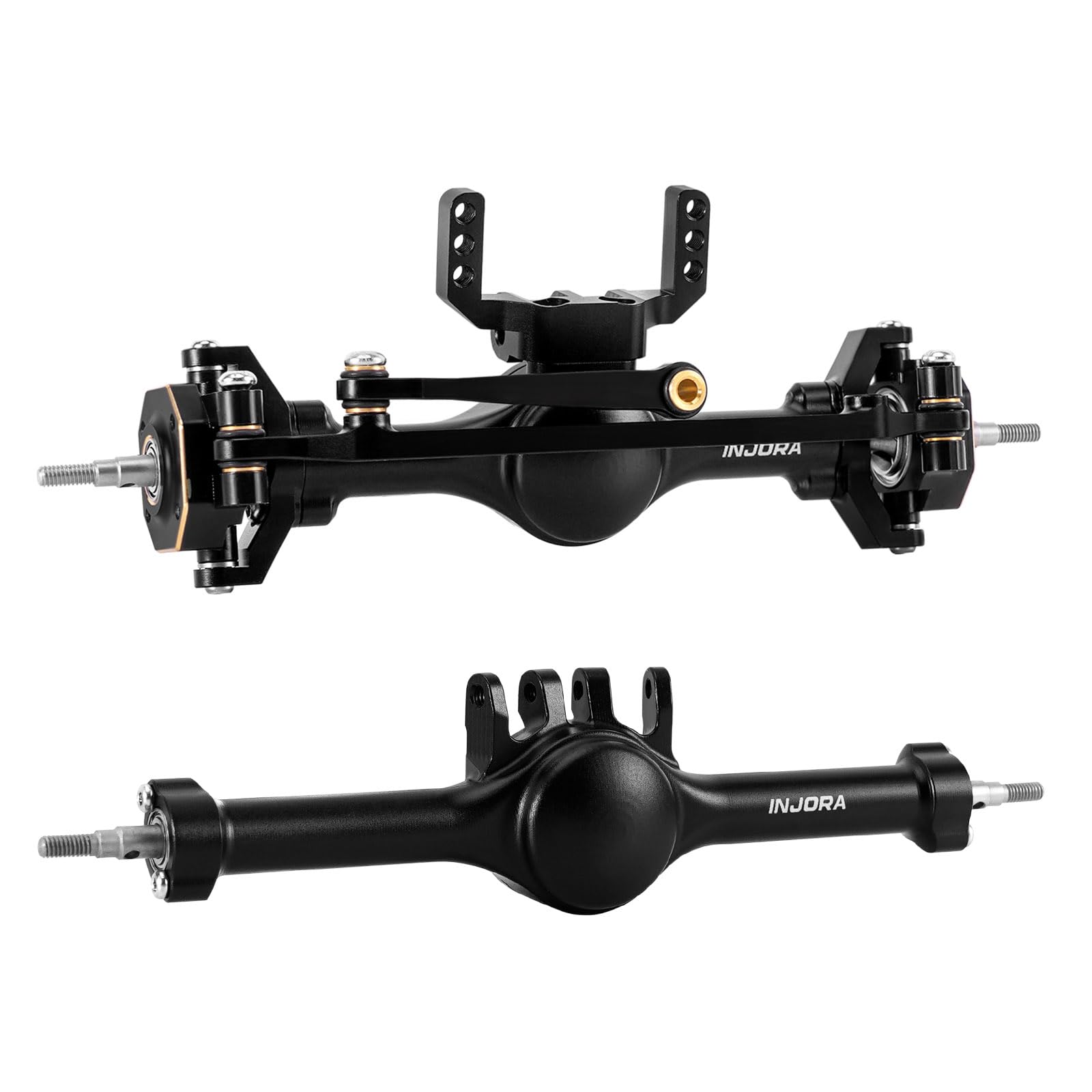 INJORA +4mm Planet Axles with Brass Steering Knuckles for 1/18 TRX4M Upgrade