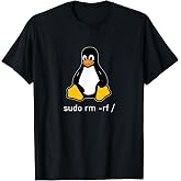 Tux Linux Penguin - Sudo rm -rf / computer science computer T-Shirt