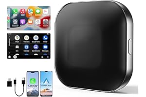 LEADTREE 2 in 1 CarPlay Dongle,Convert Wired to Wireless,Wireless CarPlay Adapter&Wireless Android Auto Adapter, Connection Plug & Play Easy Setup Online Update,for Factory Wired Cars After 2016