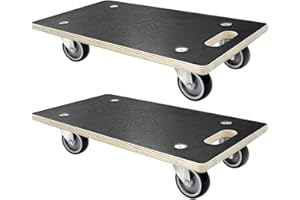 HBFBDRCT Furniture Dolly 4 Wheels, 22 x 11 inch, Furniture Movers, Two Packs of 1100 lb Load Capacity Heavy Duty Wood Dolly, Moving Dolly with Silent Wheels for Furniture, Piano, Couch, Refrigerator