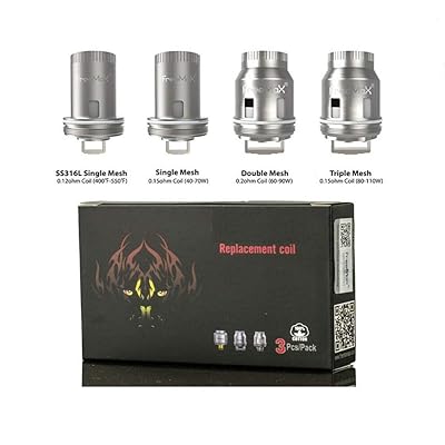 3 Pcs F'r'e'e'm'a'x Mesh' Pro' Tan'k' C'o'i'ls (Single/Double/Triple) (Kanthal Triple Mesh' 0.15ohm)