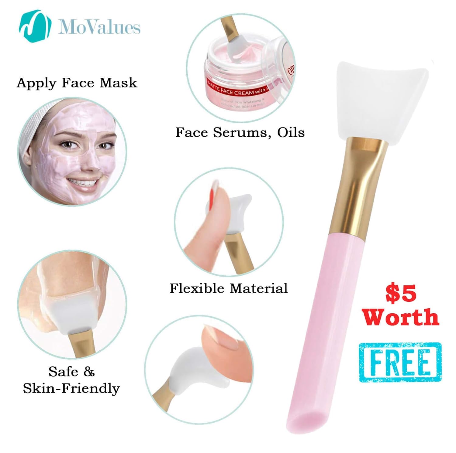 Original Jade Roller and Gua Sha Set - Jade Roller For Face - Face Roller: 100% Natural Rose Quartz - Face Massager for Wrinkles, Anti Aging Facial Roller - Authentic, Durable, Noiseless Design : Beauty