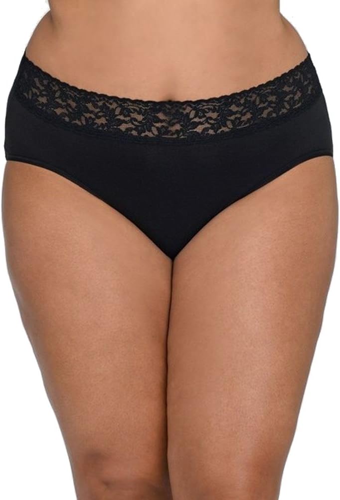 hanky pankyWomen's Plus Size Organic Cotton Signature Lace French Brief