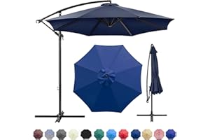 GLDDFDG Patio Umbrella Canopy, Universal Replacement Cover for 10 Feet 8- Ribs Outdoor Round Patio Market Umbrella Parasol Canopy Top Sun Shade Accessory, 300D UV Protective And Water Resistant Patio Canopy ,