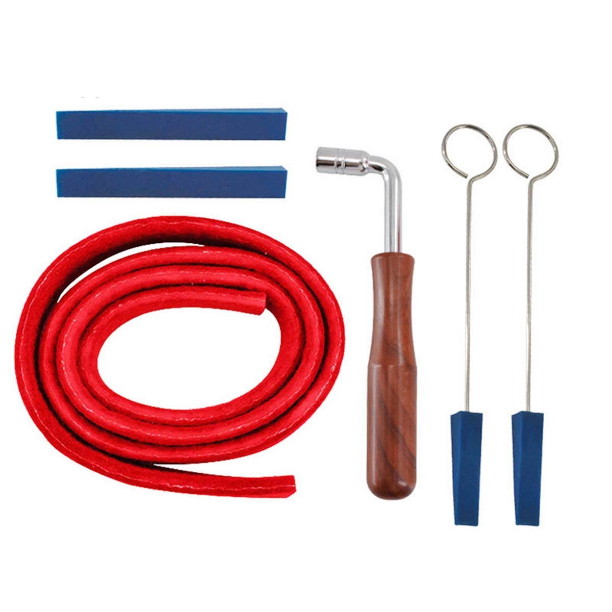 JZK 6 x Piano Tuning Hammer Tuner Tool, Tuning Wrench Hammer, Temperament Strip and Mute Kit for Piano DIY Fixing Set