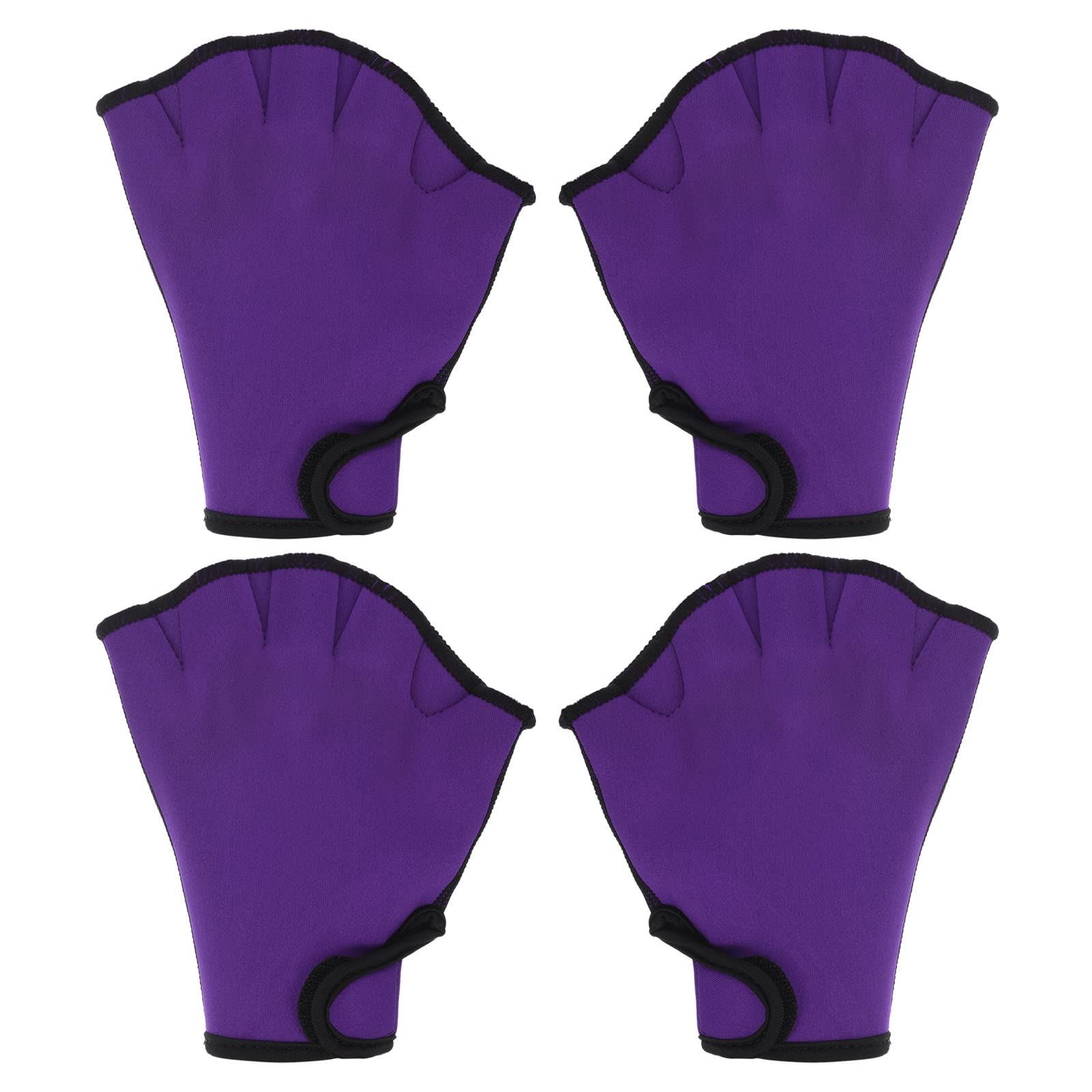 PATIKIL Webbed Swim Gloves, 2 Pairs Unisex Swimming Resistance Gloves Water Resistance Training Accessories for Swimming and Diving, M, Purple