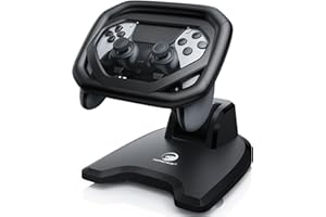 HONCAM Steering Wheel for PS5/PS5 Elite Controllers, Racing Wheel Table Attachment with 4 Suction Cup for Sony Playstation 5 
