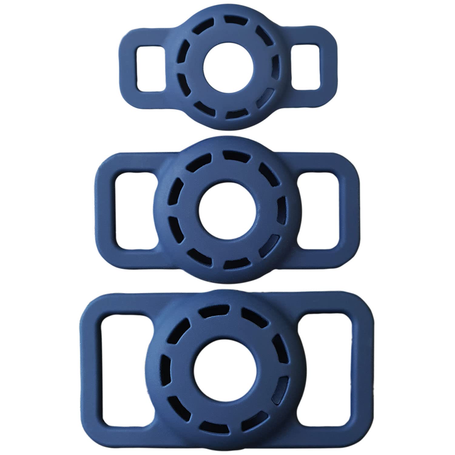 Airtag Dog Cat Collar Holder, Silicone Pet Collar Case for Apple Airtag (Small, Blue)