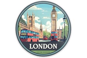 GENERIC United Kingdom London City Sticker - Waterproof Vinyl Decal for Car Bumper, Laptop, Water Bottle, Luggage, Wall, and Window, Size - 3'' X 3''