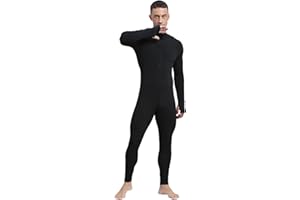 Lorilida Mens Spandex Mock Neck Long Sleeve Full Body Unitard One Piece Leotard Bodysuit Dancewear