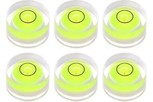 HARFINGTON 6pcs Round Bubble Level 13x7mm Mini Circular Bullseye Spirit Levels for Leveling Camera Tripod Telescope Workshop 