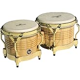 LP Matador M201-AW Wood Bongos (Natural, Gold)