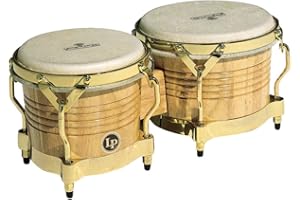 LATIN PERCUSSION LP Matador M201-AW Wood Bongos (Natural, Gold)