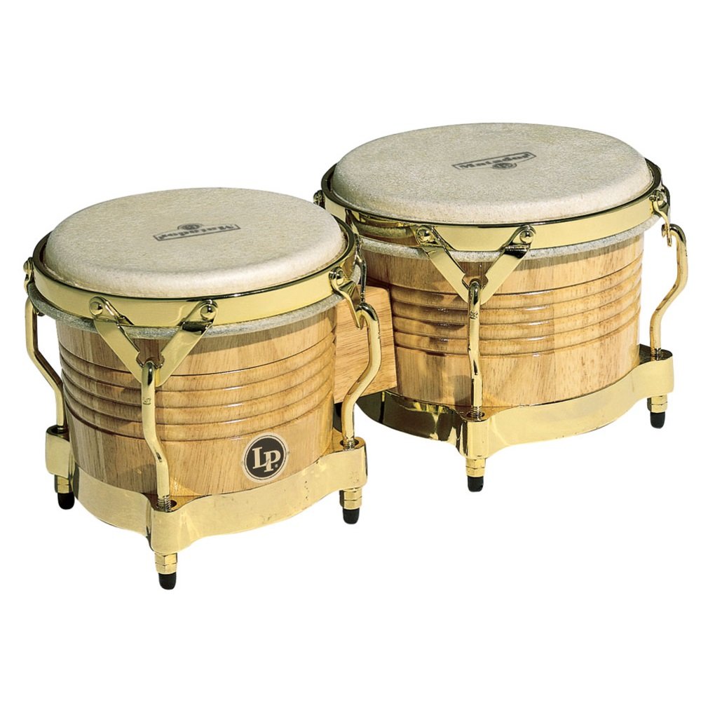 Latin Percussion Matador Bongos En Bois 7 1/4" + 8 5/8" Doré/Beige