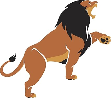 Amazon Com Cool Alpha Male African Lion Roaring Cartoon Vinyl Sticker All Sizes Automotive
