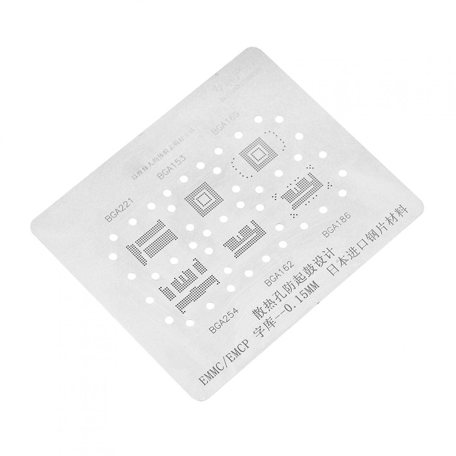 6 in 1 Universal Net Stencils BGA Stencils for BGA153/162/169/186/221/254/EMMC Soldering Accessoriesmobile Phone Accessories