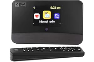 O OCEAN DIGITAL Ocean Digital WR-03M Internet Radio Receiver (No Built-in Speaker) with Bluetooth, FM, Wi-Fi, LAN, Optical & Line Out, UPnP/DLNA Streaming, Alarm Clock, Podcasts HiFi Component for Home Audio System