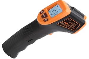 Hyuduo Temperature Measuring Gun, Infrared Thermometer, Industrial Thermometer, with LCD Display GM320S for Hot Water Pipes E