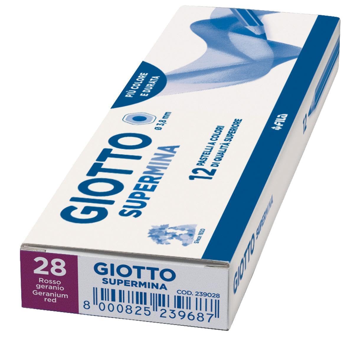Giotto Supermina Coloured Pencils - Set of 12 Rosso Geranio