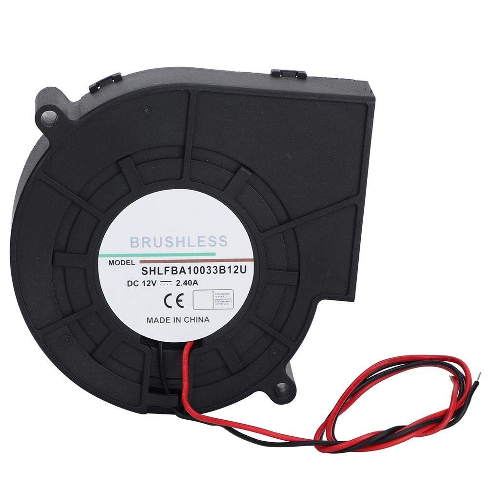 Double Ball Turbine Blower Air Blower Cooling Fan for Home Picnic Camping Barbecue 12V 2.4A