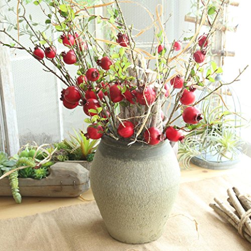 Artificial Flowers,Vibola® Fruit Pomegranate Berries Artificial Flora DIY Wedding Home Office Party Hotel Restaurant Patio Yard Decoration (red)